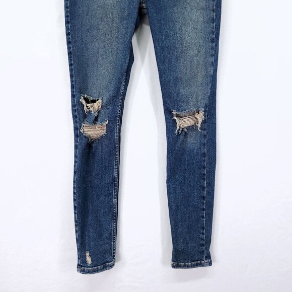 We the Free People Distress Jeans Women’s 27 Skinny Button Fly Cropped - Picture 10 of 13